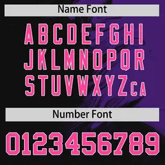Purple Black Ink Pattern Authentic Baseball Jersey 4