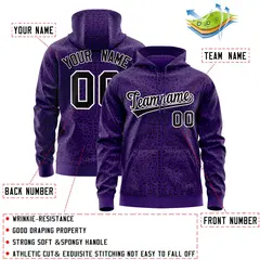 Purple Black Leopard Print Varsity Full-Zip Letterman Jacket Hoodie 4