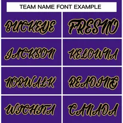 Purple Black-Old Gold Varsity Full-Snap Letterman Jacket 3