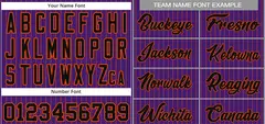 Purple Black-Orange Stripe Authentic Fashion Baseball Jersey 3