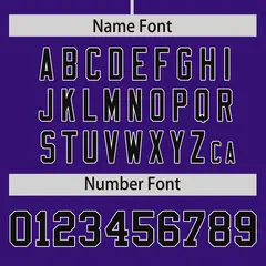 Purple Black Phonetic Rhythm Authentic Baseball Jersey 4