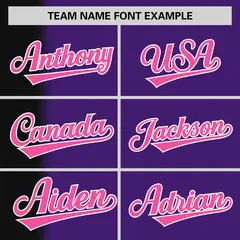 Purple Black Pinstripe Gradient Baseball Jersey 3
