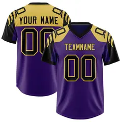 Purple Black Raglan Authentic Football Jersey 1