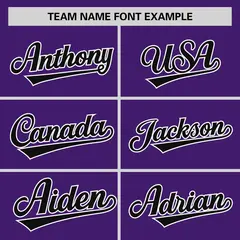 Purple Black Raglan Pullover Authentic Baseball Jersey 3