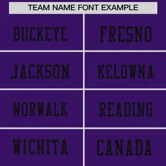 Purple Black Sequin Lettering Football Jersey 3
