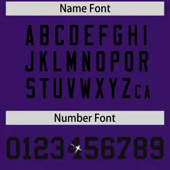 Purple Black Sequin Lettering Football Jersey 4