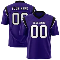 Purple Black Shoulder Cut Two-Tone Flag Football Jersey 1