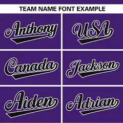 Purple Black Side Spot Raglan Pullover Baseball Jersey 3