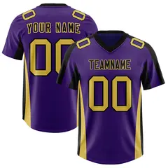 Purple Black Side Stripe Authentic Football Jersey