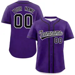 Purple Black Star Graffiti Pattern Authentic Baseball Jersey 1