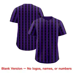 Purple Black Thick Stripes Star Pattern Baseball Jersey 7