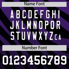 Purple Black Tiger Stripe Gradient Baseball Jersey 4