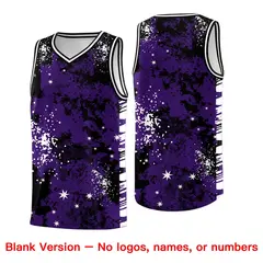 Purple Black Vice Burst Graffiti Stretch Basketball Jersey 6