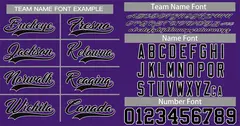 Purple Black-White Authentic Classic Baseball Jersey 3