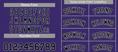Purple Black-White Bull Classic Curved Basketball Jersey 4
