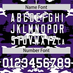 Purple Black-White Camo Authentic Baseball Jersey 4