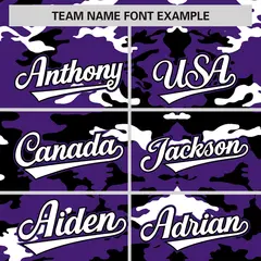 Purple Black-White Camo Varsity Full-Zip Letterman Bomber Jacket 3