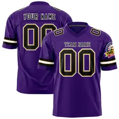 Purple Black-White Classic Authentic Football Jersey 1
