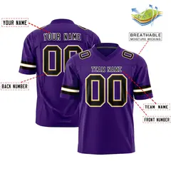 Purple Black-White Classic Authentic Football Jersey 2