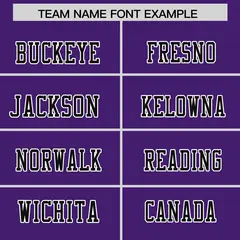 Purple Black-White Classic Authentic Football Jersey 3