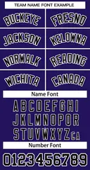 Purple Black-White Classic Basketball Jersey 3