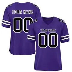 Purple Black-White Classic Style Authentic Football Jersey