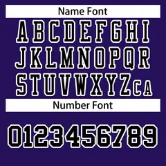 Purple Black-White Classic Style Authentic Football Jersey 4