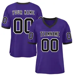 Purple Black-White Classic Style Authentic Football Jersey
