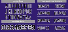 Purple Black-White Classic Style Authentic Football Jersey 3