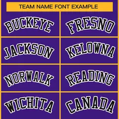 Purple Black-White Classic Style Hockey Jersey 3
