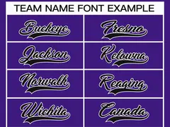 Purple Black-White Classic Style Hockey Jersey 3