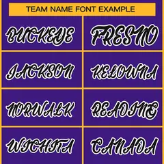 Purple Black-White Classic Style Hockey Jersey 3