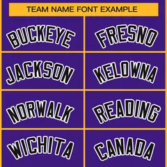 Purple Black-White Classic Style Hockey Jersey 3