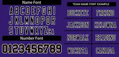 Purple Black-White Classic Style Mesh Football Jersey 3
