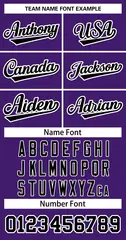 Purple Black-White Classic Two-Button Softball Jersey 3