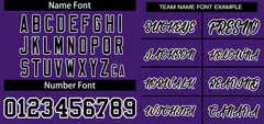 Purple Black-White Classic Two-Button Softball Jersey 3