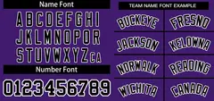 Purple Black-White Classic Two-Button Softball Jersey 3
