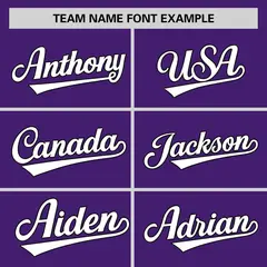 Purple Black-White Color Block Authentic Baseball Jersey 3