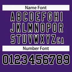 Purple Black-White Full Button Baseball Jersey 4