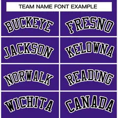 Purple Black-White Raglan Varsity Full-Snap Letterman Jacket 3