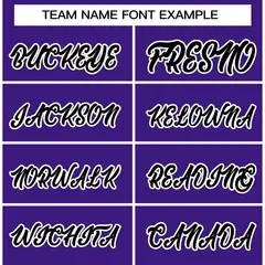 Purple Black-White Raglan Varsity Full-Snap Letterman Jacket 3