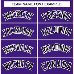 Purple Black-White Raglan Varsity Full-Snap Letterman Jacket 5