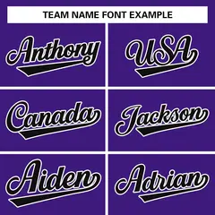 Purple Black-White Raglan Varsity Full-Snap Letterman Jacket 5