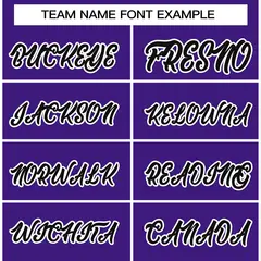 Purple Black-White Raglan Varsity Full-Snap Letterman Jacket 5
