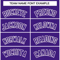 Purple Black-White Raglan Varsity Full-Snap Letterman Jacket 5