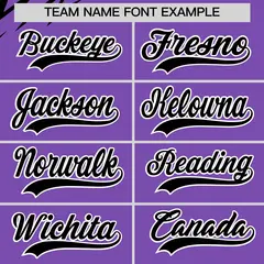 Purple Black White Reversible Baseball Jersey Lightning & Graffiti Pattern 6