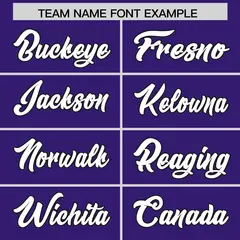 Purple Black White Side Stripe Authentic Football Jersey 3