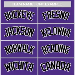 Purple Black-White Varsity Full-Snap Letterman Jacket 4