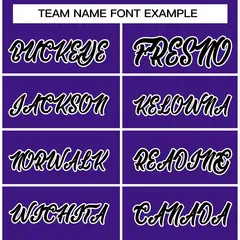 Purple Black-White Varsity Full-Snap Letterman Jacket 3
