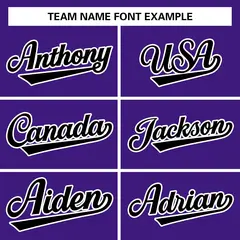 Purple Black-White Varsity Full-Snap Letterman Jacket 5